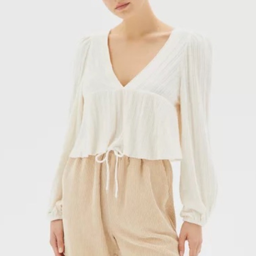 UO prairie ribbed babydoll top
